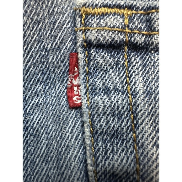 Vintage Levis 501 Jeans Mens 31x34 (31x32) Light Wash Blue Button Fly Denim 90s - Picture 15 of 16